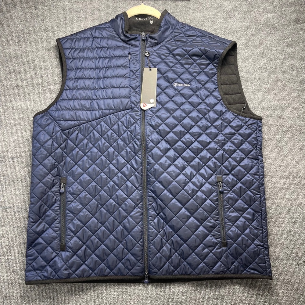 Greyson Clothiers Sioux Vest Maltese Navy Quilted Primaloft Golf MCLSC036 XXL